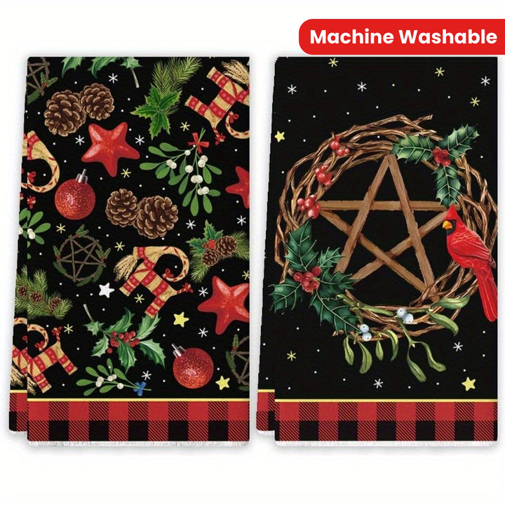 Yule Christmas Kitchen Towels