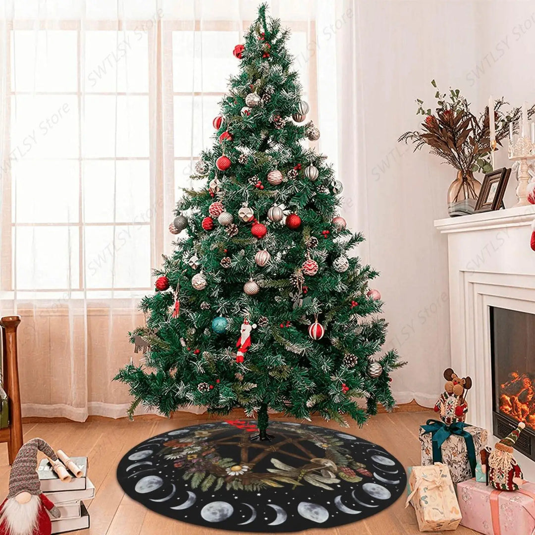 Yule Pentacle Christmas Tree Skirt
