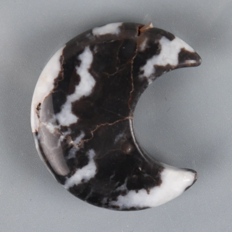 Zebra Agate Crystal Moon