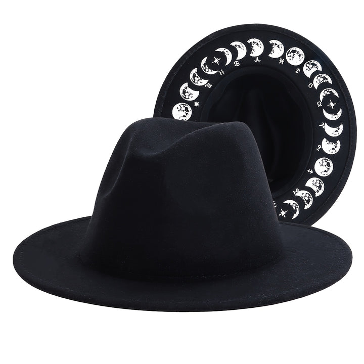 Moon Phase Wide Brim Hat