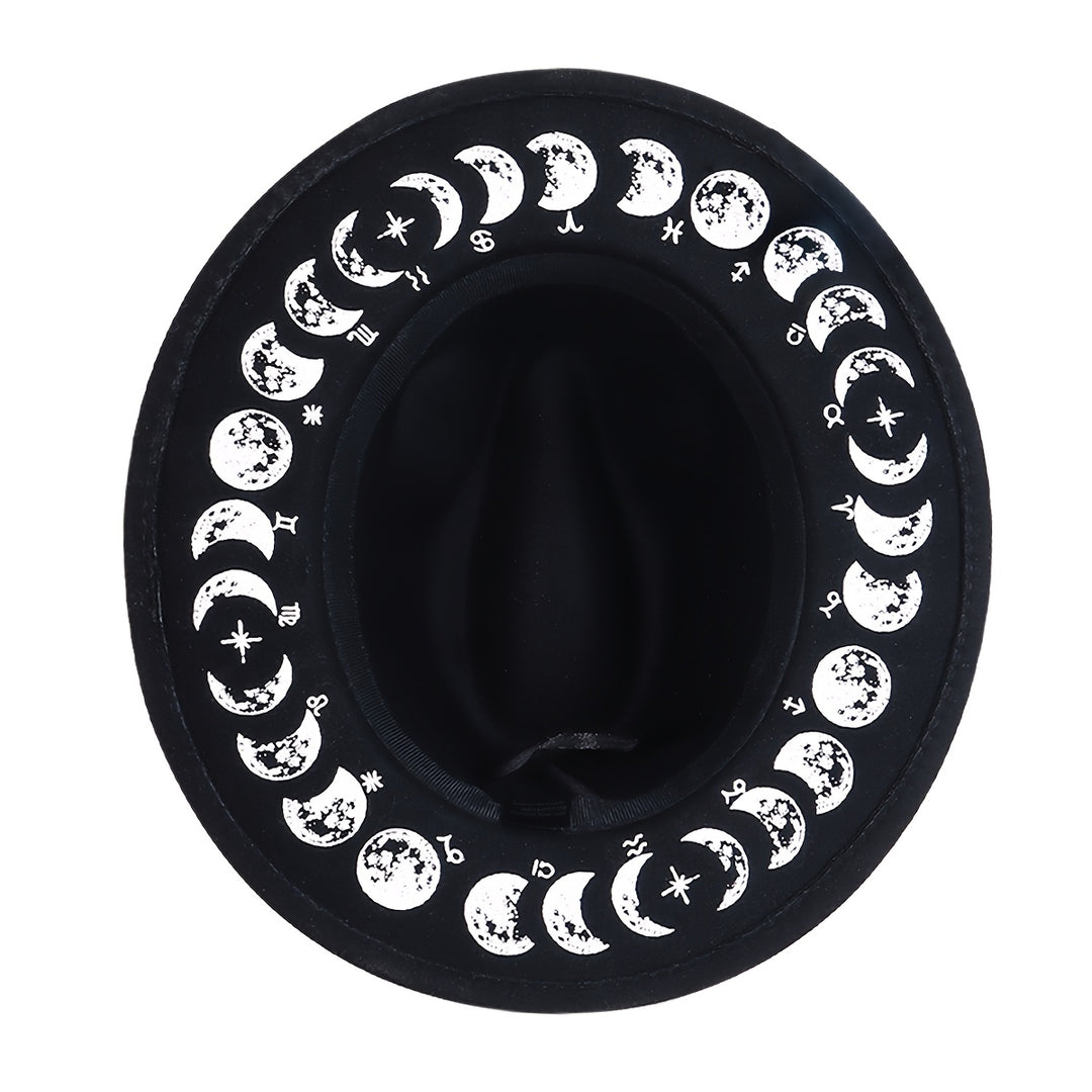 Moon Phase Wide Brim Hat