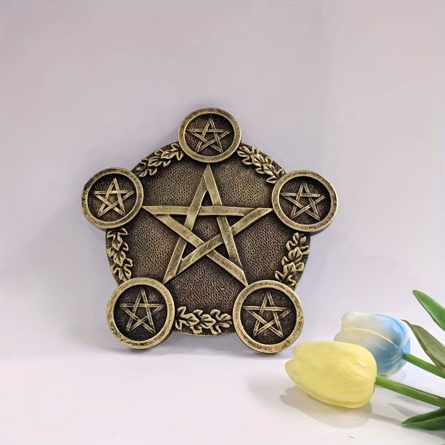 Bronze Pentacle Tea Light Candle Holder | Green Witch Creations