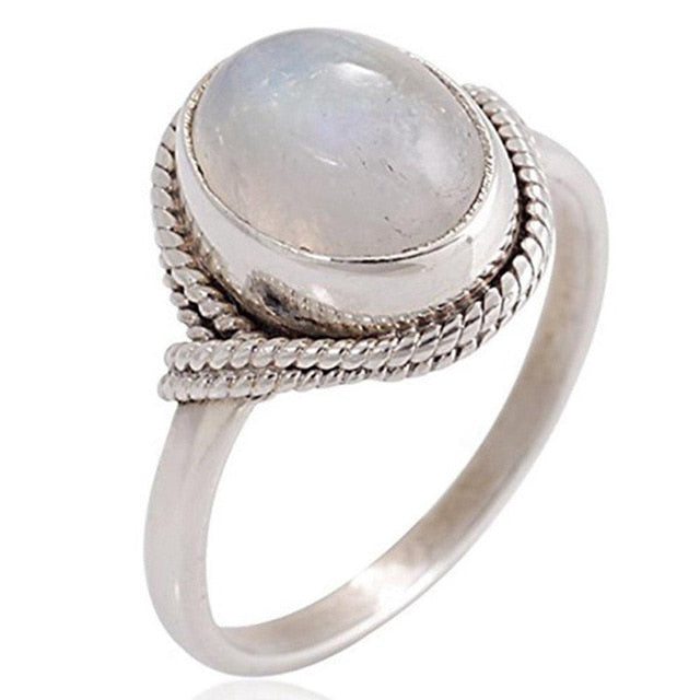 925 Sterling Silver Moonstone Ring
