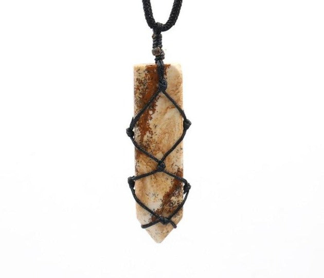 Agate Macrame Necklace