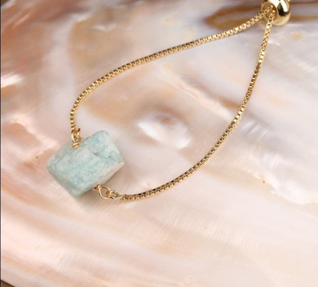 Amazonite Gold Bracelet