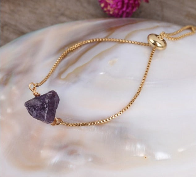 Amethyst Gold Bracelet
