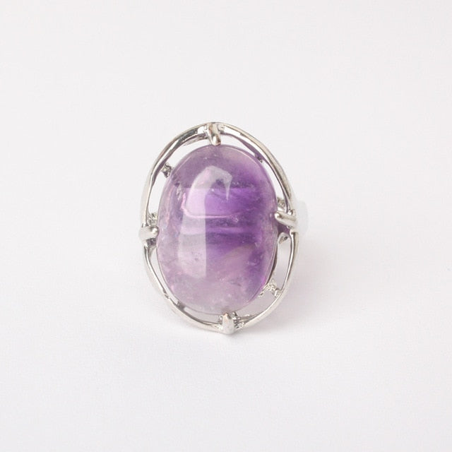 Amethyst Oval Rings
