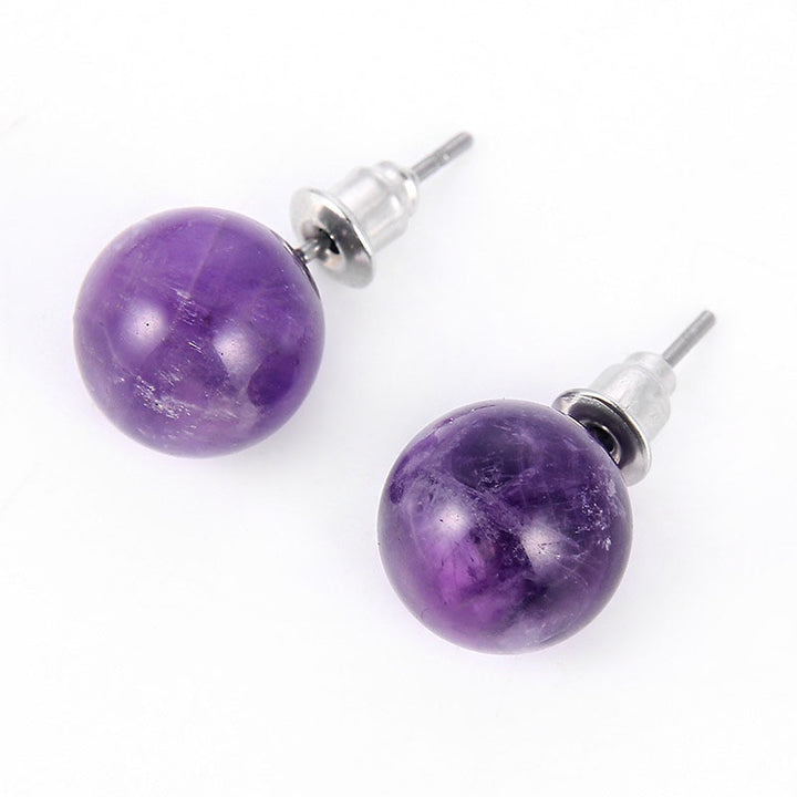Amethyst Stud Earrings