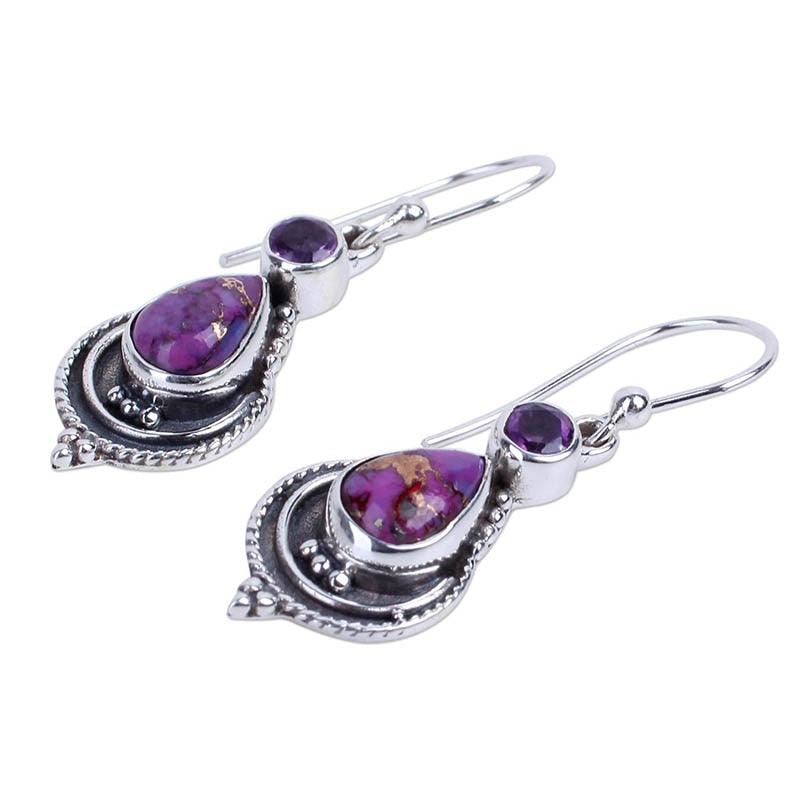 Amethyst Teardrop Earrings