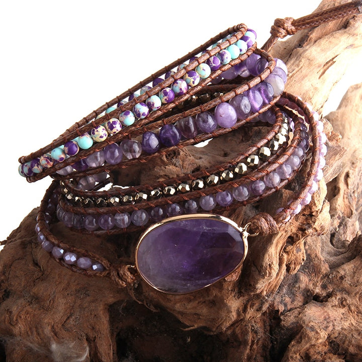Amethyst Wrap Bracelet
