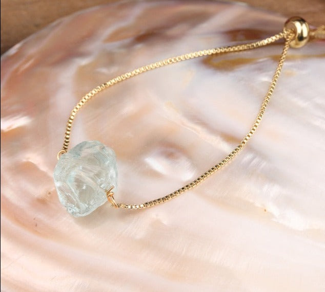 Aquamarine Gold Bracelets