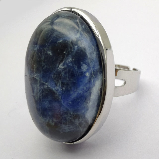 Blue Kyanite Oval Ring