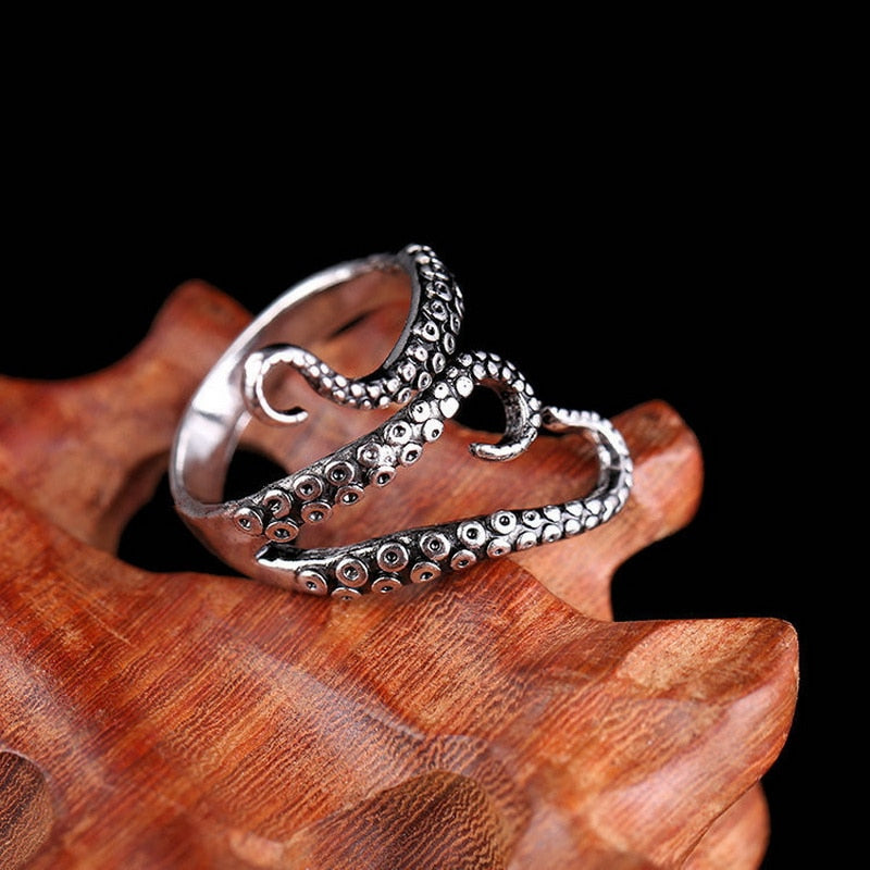 Buy Octopus Adjustable Silver Ring