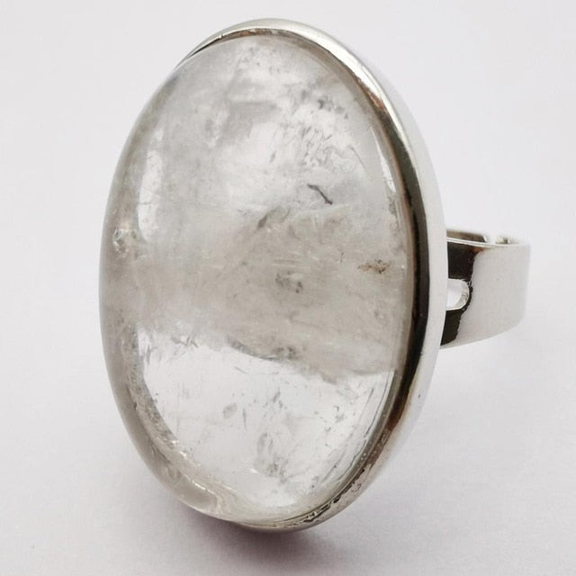 Clear Quartz Oval Ring