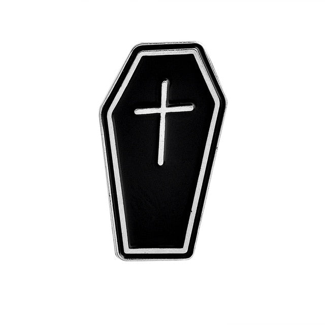 Coffin Cross Pin