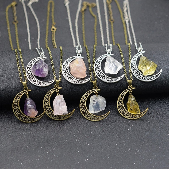 Crescent Moon Crystal Necklaces
