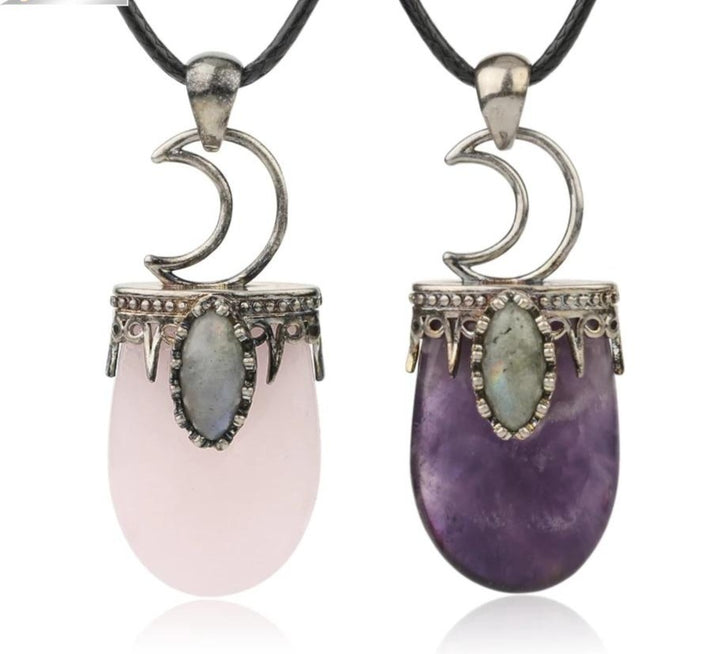Crystal Crescent Moon Necklaces