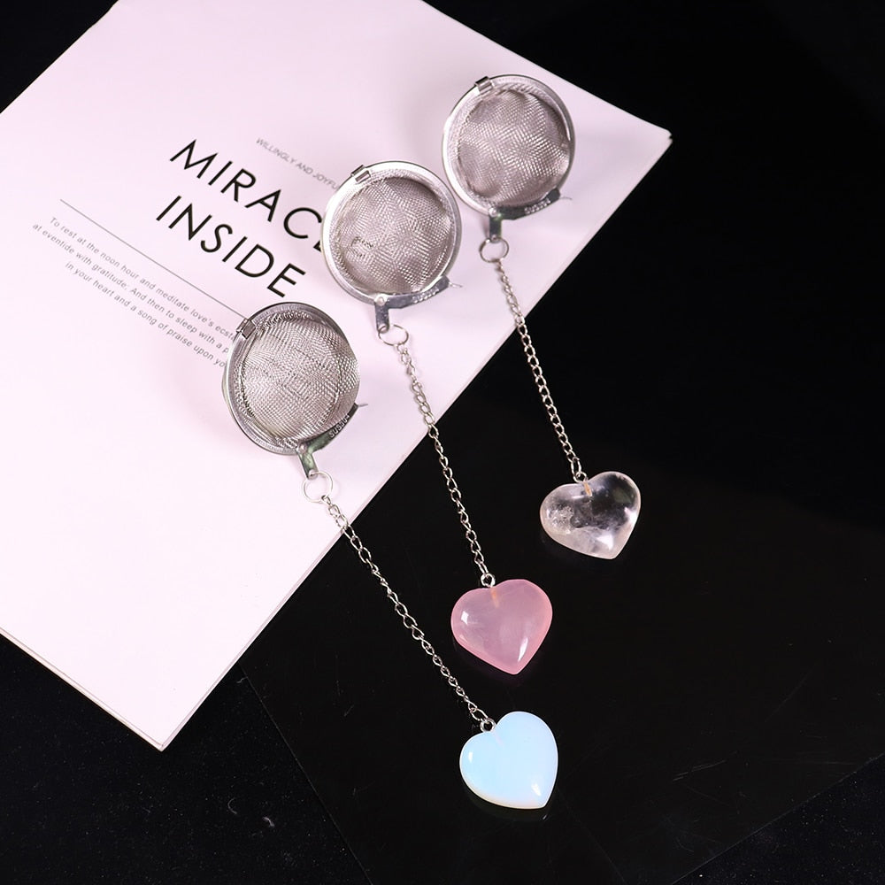 Crystal Heart Tea Strainers