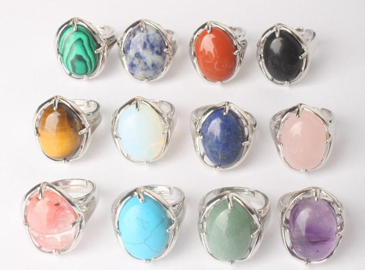 Crystal Large Oval Rings