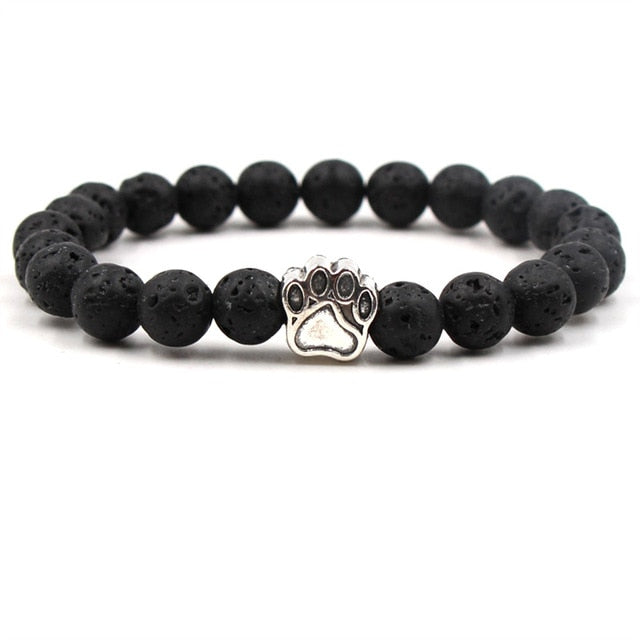 Dog Lava Rock Bracelet
