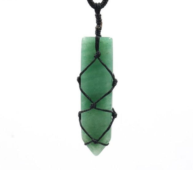 Green Aventurine Macrame Necklace