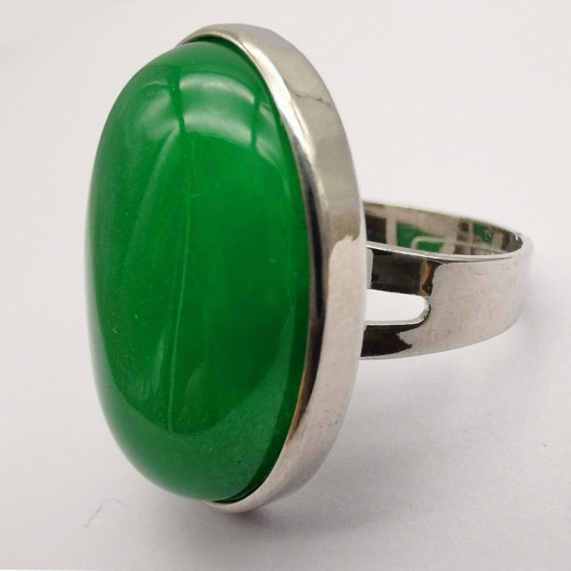 Green Jade Oval Ring