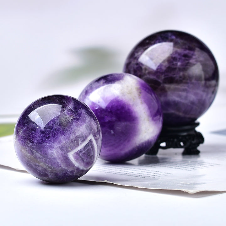Amethyst Crystal Ball with Stand For Sale