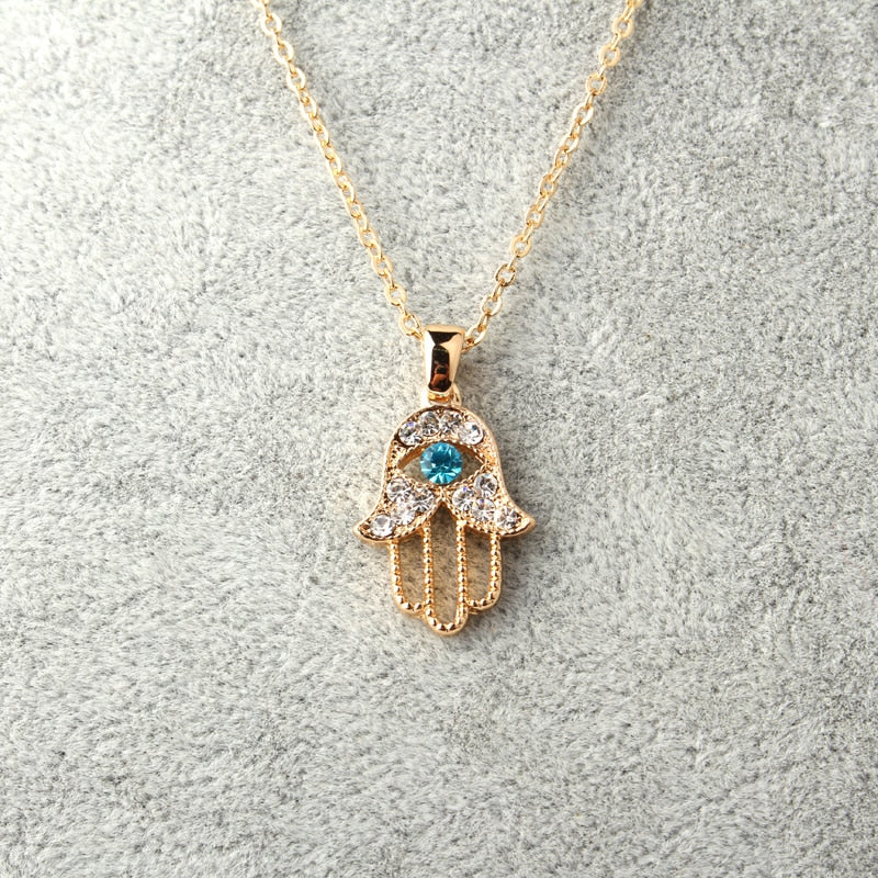 Hamsa Evil Eye Necklace