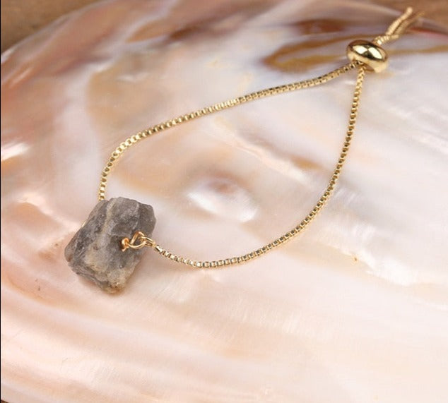 Labradorite Gold Bracelet