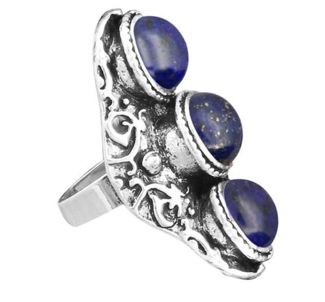Lapis Lazuli Boho Ring