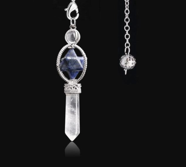 Lapis Lazuli & Clear Quartz Pendulums
