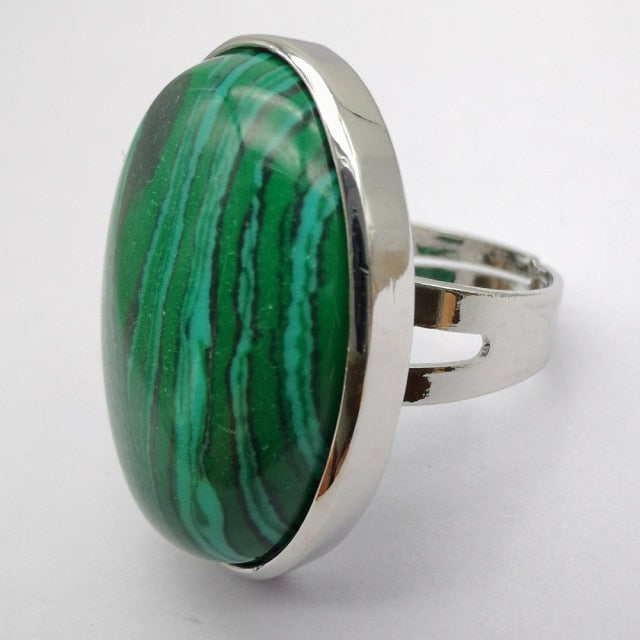 Malachite Oval Ring