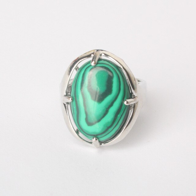 Malachite Oval Rings