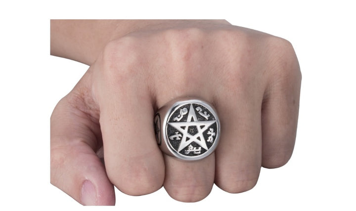 Men's Pentagram Silver Rings