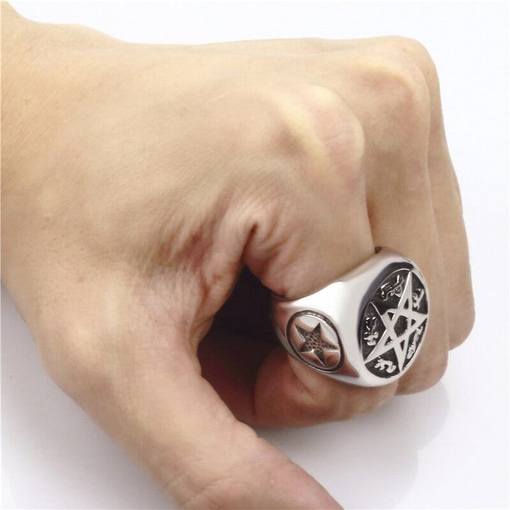 Mens Pentacle Rings