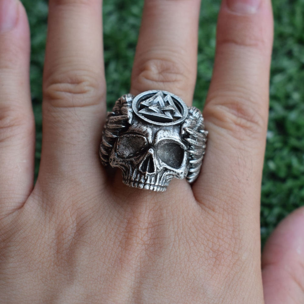 Mens Skull Celtic Viking Rings