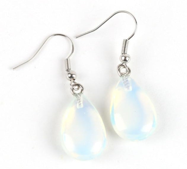 Opalite Crystal Teadrop Earrings
