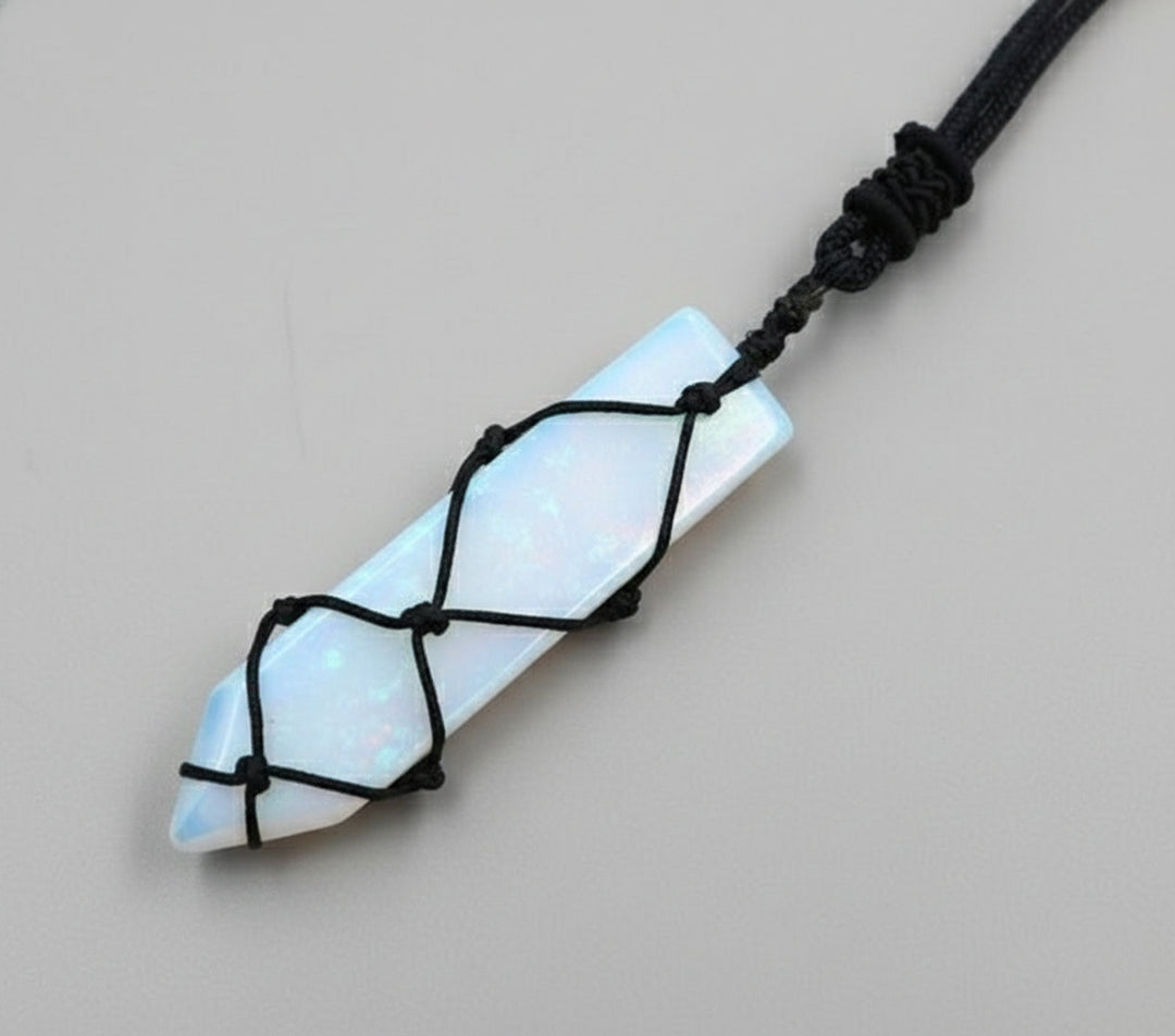 Opalite Macrame Necklace