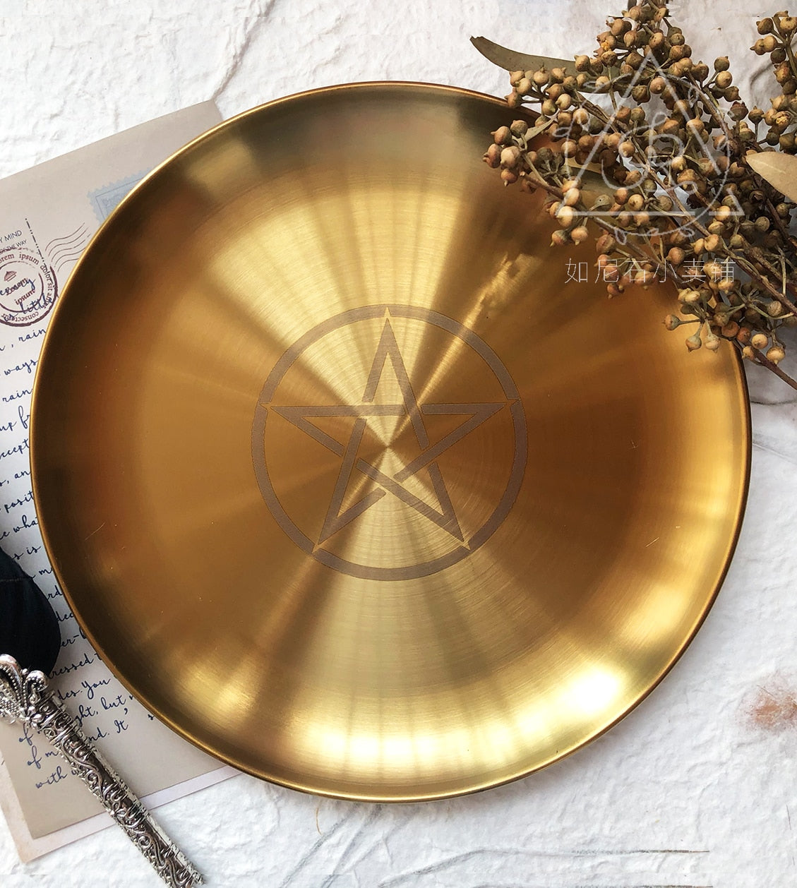 PeterStone: Large Gold Plating Pentacle Peter Stone Pentacle - Etsy