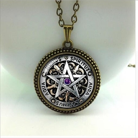 Pentacle Brass Necklace