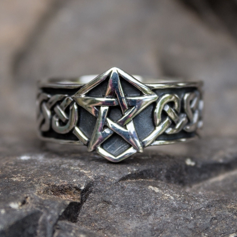 Pentacle Celtic Knot Rings