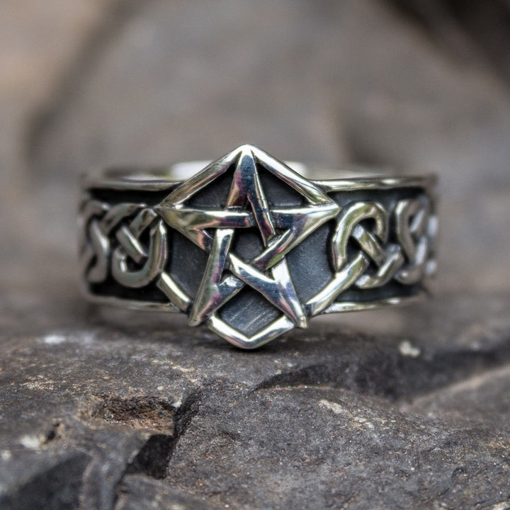 Pentacle Celtic Knot Rings
