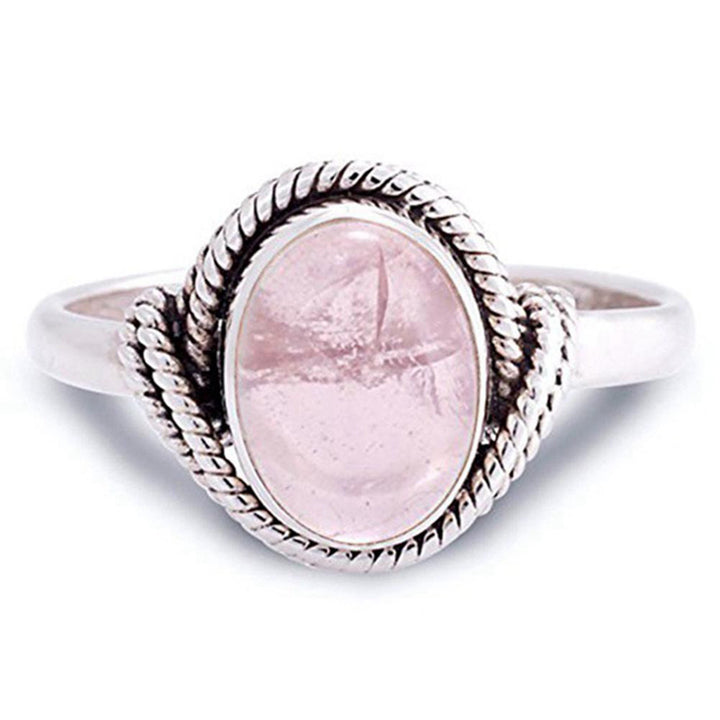 Pink Cats Eye Sterling Silver Ring