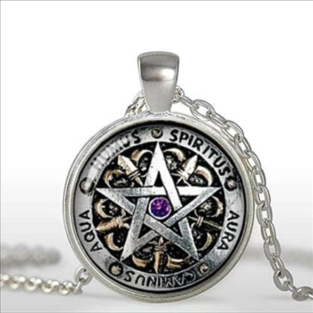 Purple Pentacle Necklace