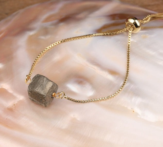 Pyrite Gold Bracelet