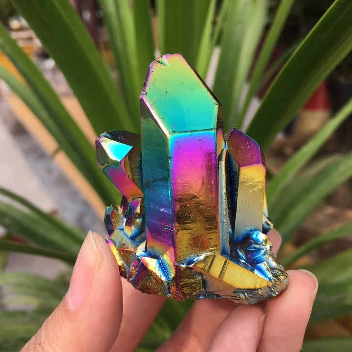 Rainbow Aura Quartz Crystal