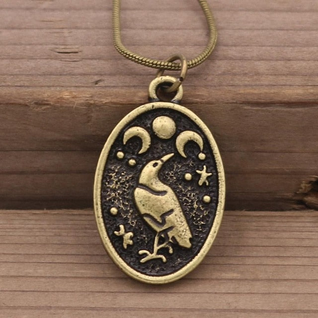 Raven Moon Gold Necklace