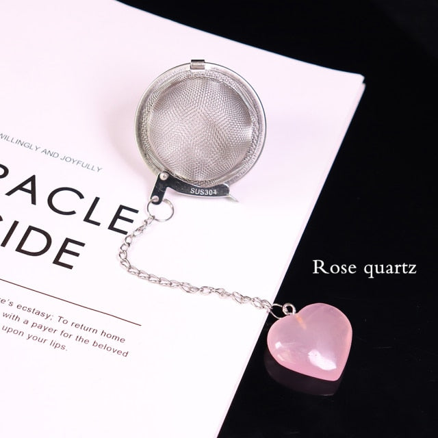 Rose Quartz Heart Tea Ball