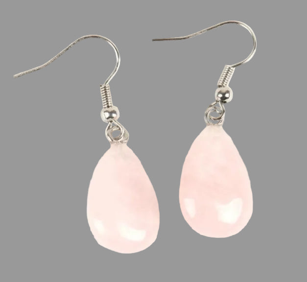 Rose Quartz Teardrop Earrings