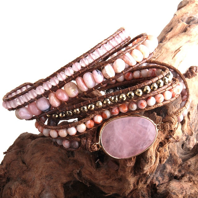 Rose Quartz Wrap Bracelet